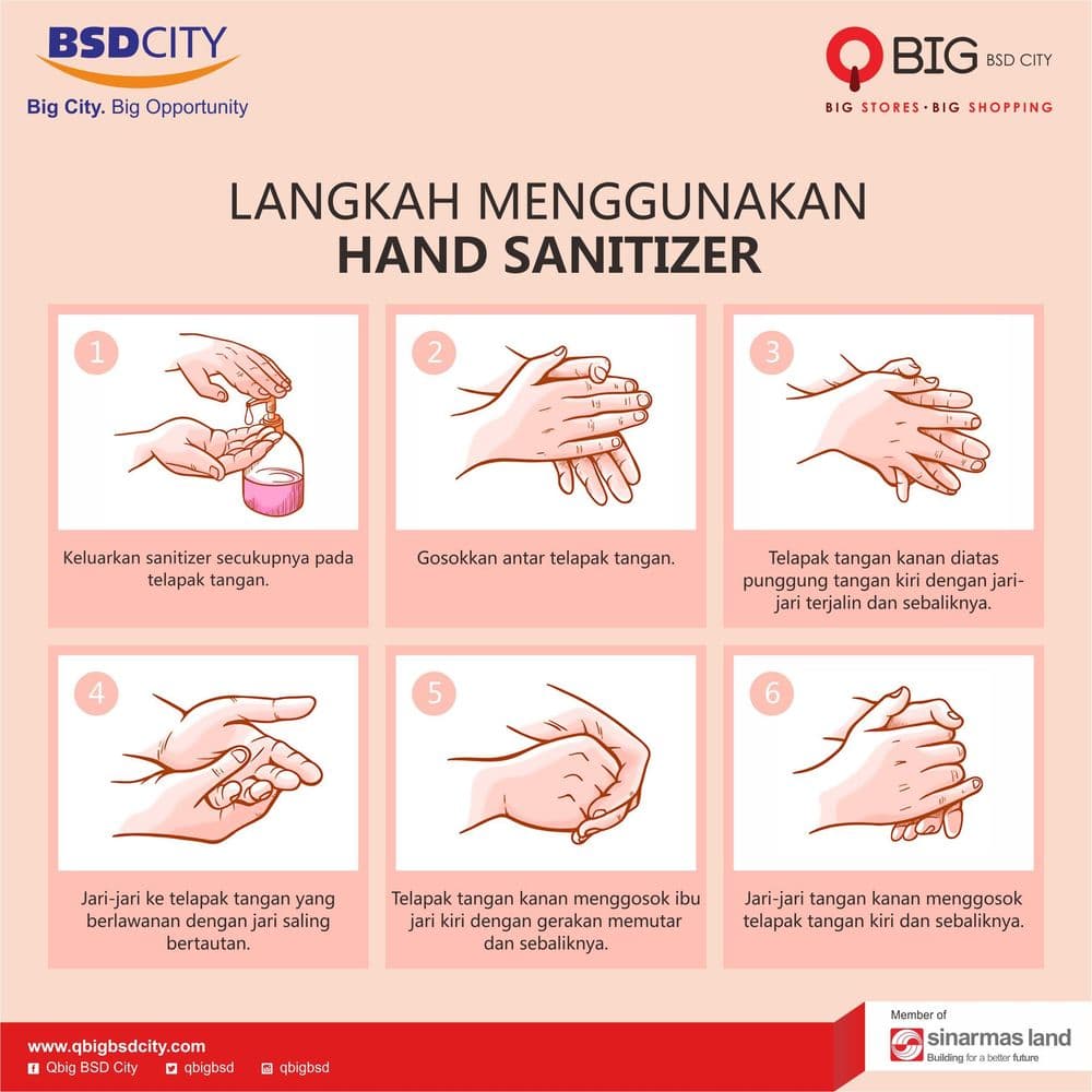 LANGKAH MENGGUNAKAN HANDSANITIZER