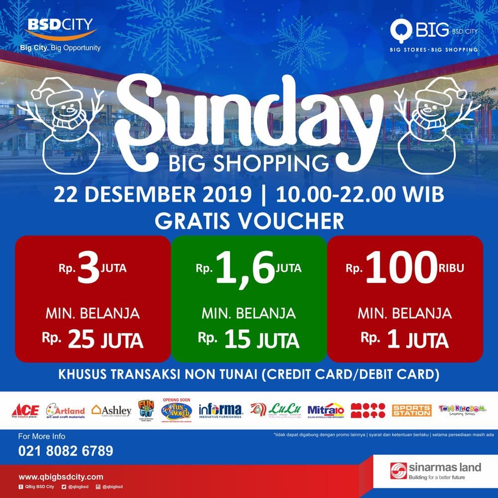 SUNDAY BIG SHOPPING DESEMBER