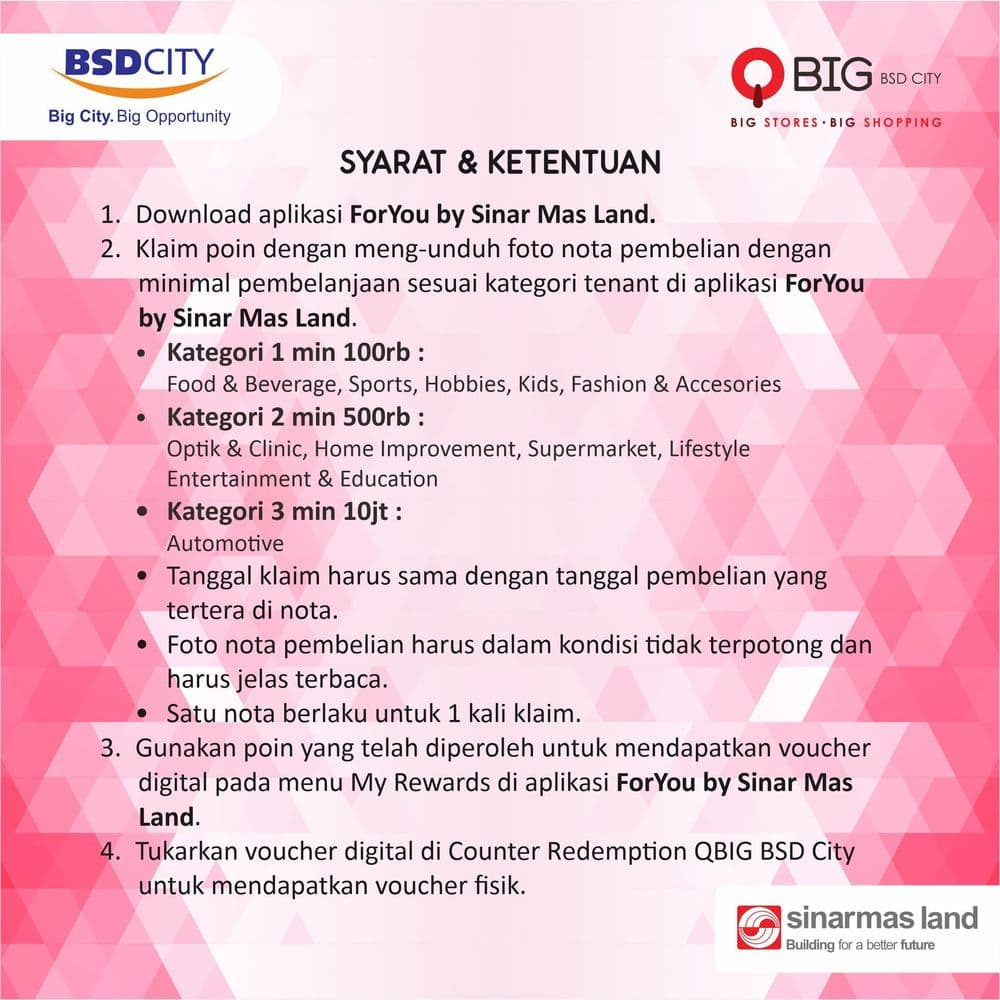 MORE SHOPPING MORE REWARD ForYou by Sinar Mas Land